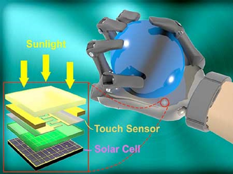 Prostheses synthetic skin solar energy