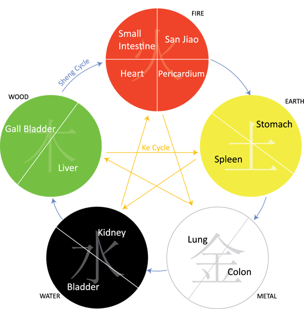 5 Chinese diet elements and Taoism