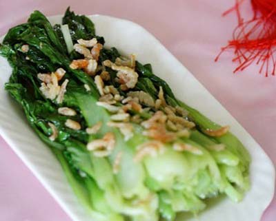 Bok choy shrimp— Chinese food nutritious healthy recipes