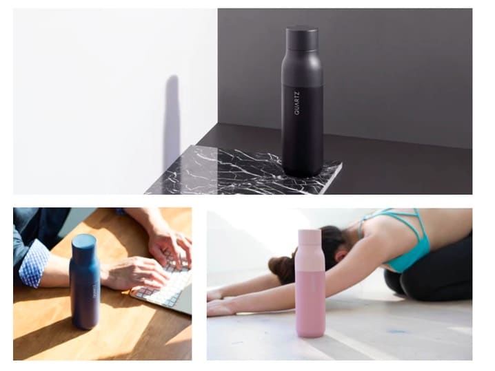 kickstarter, connected bottle, uv, purify water