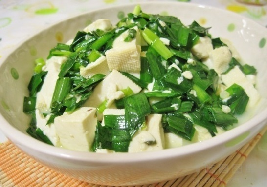 Chives tofu recipe— Chinese food nutritious healthy recipe