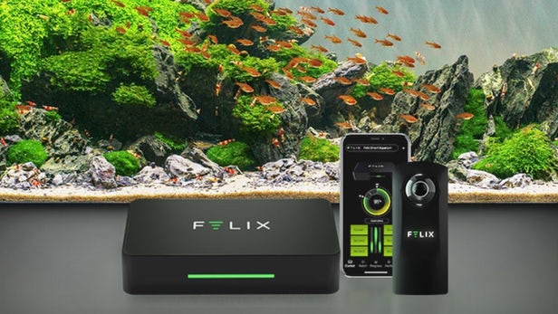 The Felix Smart Aquarium uses a 360-degree underwater webcam