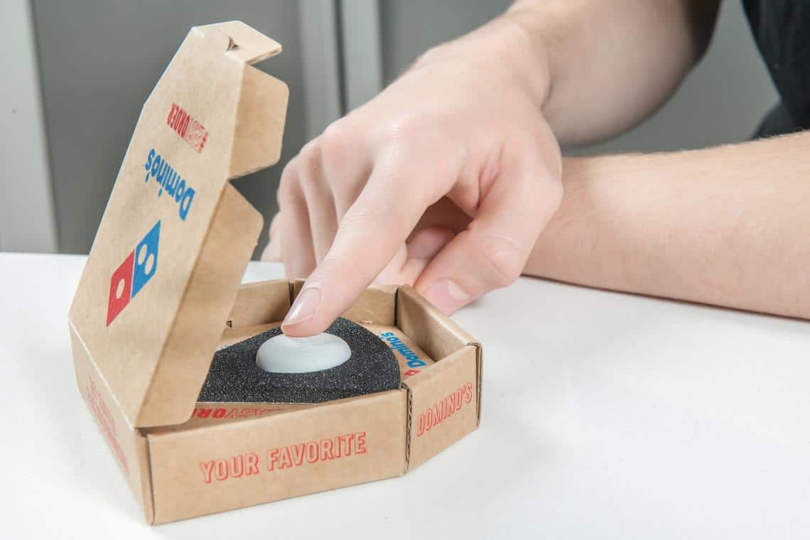 Domino's Easy Order pizza button