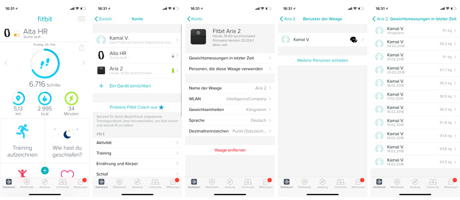 Fitbit Aria 2 app