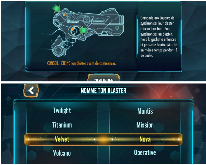 choose the name of your blaster and activate it