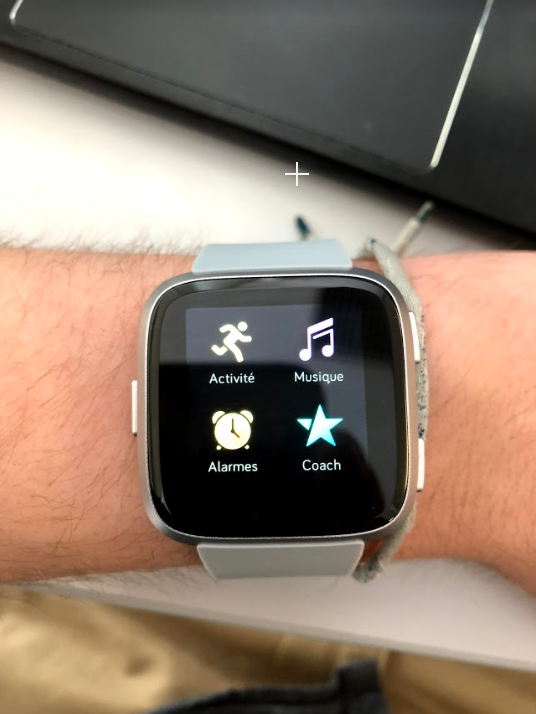 fitbit versa menu