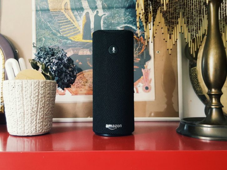 amazon tap panoramic view living room